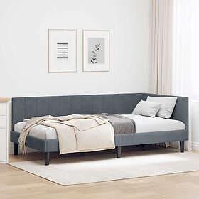 vidaXL Bed Frame with headboard Dark Grey 90x190 cm Velvet