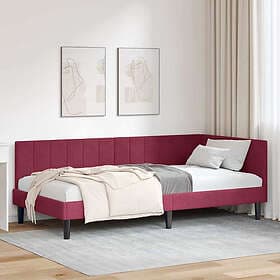 vidaXL Bed Frame with headboard Wine Red 100x200 cm Velvet