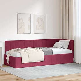 vidaXL Bed Frame with headboard Wine Red 80x200 cm Velvet