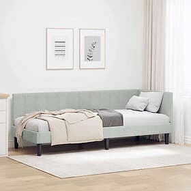 vidaXL Bed Frame with headboard Light Grey 80x200 cm Velvet