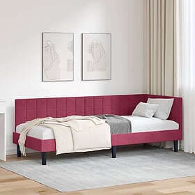 vidaXL Bed Frame with headboard Wine Red 80x200 cm Velvet