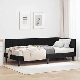 vidaXL Hörn Bed frame with mattress 90x190cm Velvet