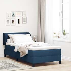 vidaXL Continental Bed with mattress Blue 90x190cm fabric