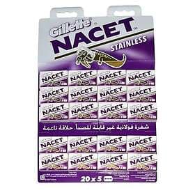 Gillette Nacet Stainless Double Edge Blades 100-pack