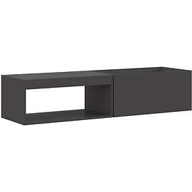 vidaXL Fire Pit Black 160 x 45 x 35 cm Cold Rolled Steel 859002