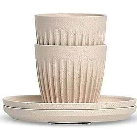 Huskee Espresso Cup with Saucer 9cl 2-pack