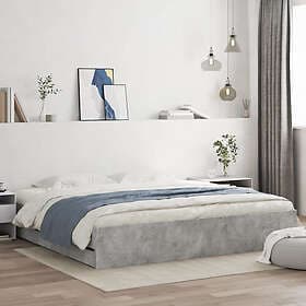 vidaXL Bed Frame with drawers grey 160x200 cm engineered wood