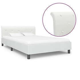 vidaXL Bed Frame white faux leather 120x200 cm