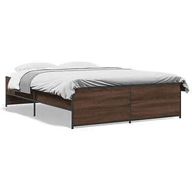vidaXL Bed Frame 120x200 cm brown oak engineered wood