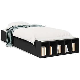 vidaXL Bed Frame black 100x200 cm engineered wood