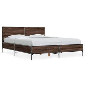 vidaXL Bed Frame 135x190 cm engineered wood and metal