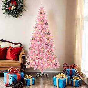 vidaXL Christmas Tree Pink 180cm 300 LEDs