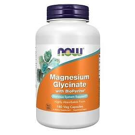 Now Foods Magnesium Glycinate with BioPerine 180 Veg Capsules