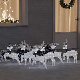 vidaXL LED Reindeers 6pcs