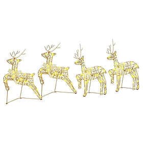 vidaXL LED Reindeers with 80 LEDs 4pcs