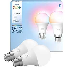 Philips Hue Bulb Essential A60 B22 806lm 8W 2-pack