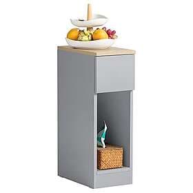 SoBuy FBT111-HG Narrow Nightstand with 1 Drawer Space-Saving Bedside Table Small