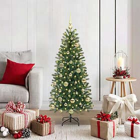 vidaXL Artificial Tree Green 120cm 150 LEDs