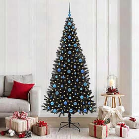 vidaXL Artificial Tree Black 210cm 300 LEDs
