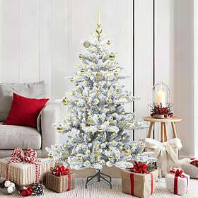 vidaXL Artificial Tree Hinged 150cm 150 LEDs