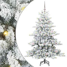 vidaXL Artificial Tree Hinged 150cm 150 LEDs