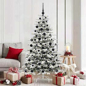 vidaXL Artificial Tree Hinged White 180cm