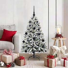 vidaXL Artificial Tree Green and White 120cm