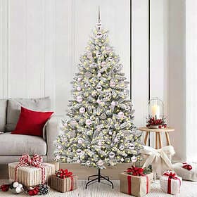 vidaXL Artificial Tree Green and White 180cm