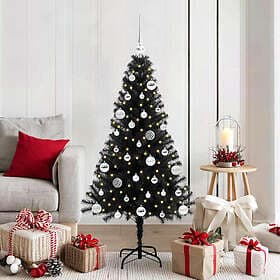 vidaXL Artificial Tree Black 150cm 150 LEDs