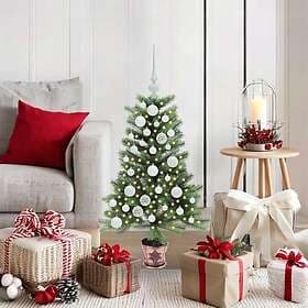 vidaXL Artificial Tree Green 90cm 150 LEDs