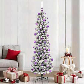 vidaXL Artificial Tree Green and White 210cm