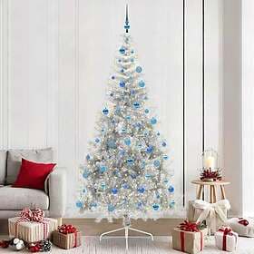 vidaXL Artificial Pre-lit Silver 240cm