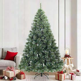 vidaXL Artificial Tree Snow Flocked White 210cm