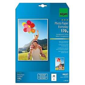 Sigel Inkjet Paper A4 Glossy 170g 20 st White