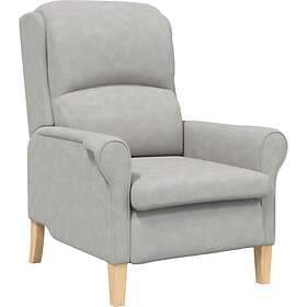 vidaXL Armchair Light Grey 76 x 94 x 102 cm Microfiber