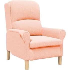 vidaXL Armchair Pink 76 x 94 x 102 cm Soft Sherpa Fabric, Engineered Wood