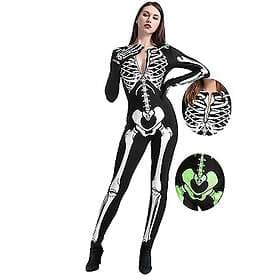Spooktacular Creations 20610-L Glow in the Dark Skeleton Costume for Women