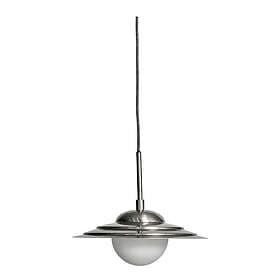 House Doctor Coin Pendant Lamp 30.5x35 cm Brushed Silver Finish/Matte White