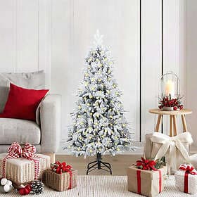 vidaXL Artificial Tree Hinged Green 120cm 150 LEDs