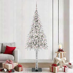vidaXL Artificial Tree White 210cm 300 LEDs