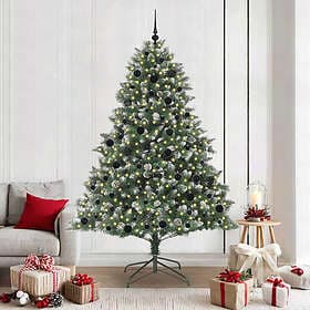 vidaXL Artificial Tree Green 210cm 300 LEDs