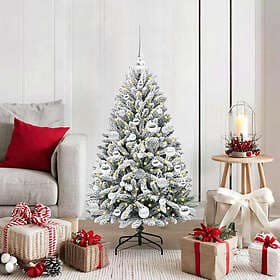 vidaXL Artificial Tree Green and White 120cm