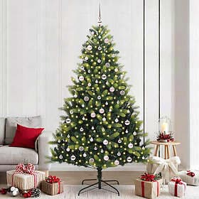 vidaXL Artificial Tree Hinged 240cm 300 LEDs