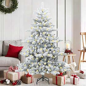 vidaXL Artificial Tree Hinged 150cm 150 LEDs