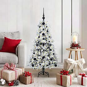 vidaXL Artificial Tree Hinged Green 120cm 150 LEDs