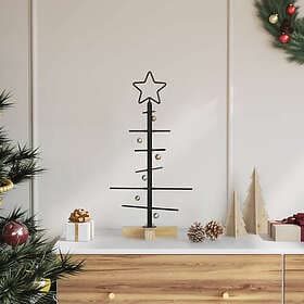 vidaXL Metal Christmas Tree Black 60cm