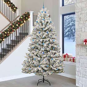 vidaXL Artificial Tree Green and White 300cm