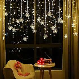Oaicia Curtain Lights 3.5m 96LED Outdoor