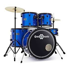 Gear4music BDK-1 Full Size Starter Drum Kit Blue