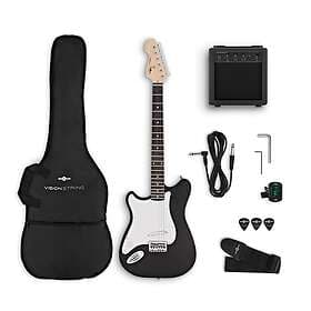 Gear4music VISIONSTRING 3/4 Left Handed Electric Guitar Pack Black